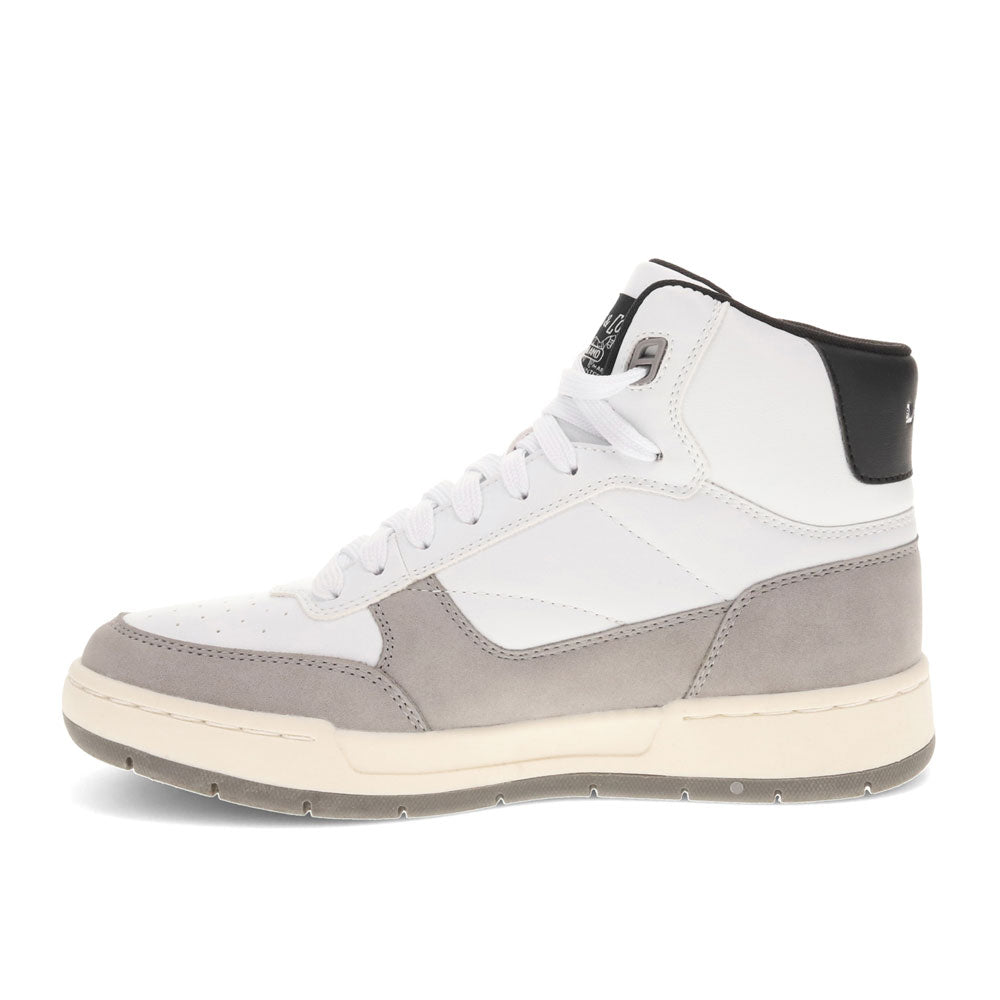 White/Cement/Black-Levi's Womens Venice Synthetic Leather Casual High Top Sneaker Shoe