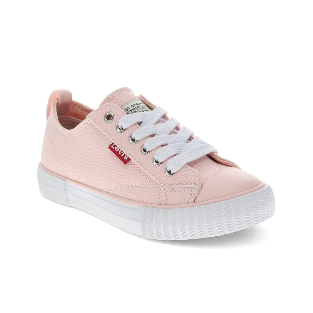 Rose Pink-Levi's Kids Anika C CVS Vegan Durable Canvas Casual Lowtop Unisex Sneaker Shoe