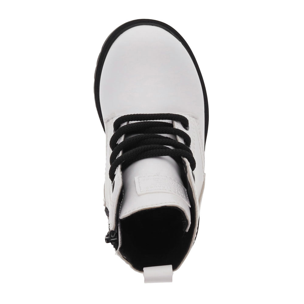 White-Levi's Toddler Giselle 2 Neo Unisex Vegan Leather Rubber Sole Combat Boot