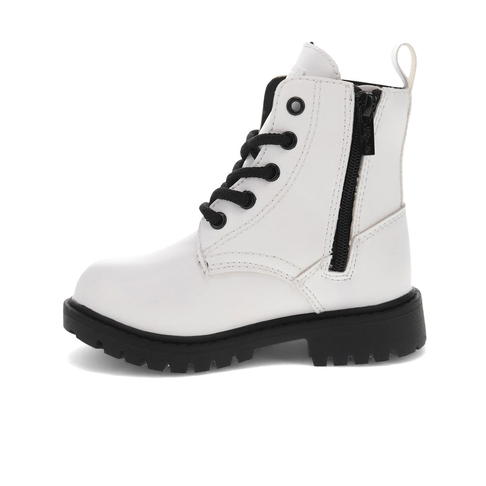 White-Levi's Toddler Giselle 2 Neo Unisex Vegan Leather Rubber Sole Combat Boot