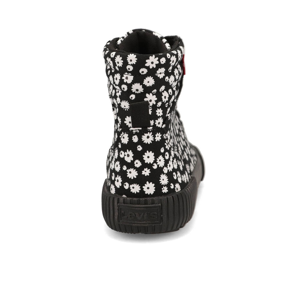 Black Mono-Levi's Kids Olivia Floral Fabric Hightop Fashion Sneaker Shoe