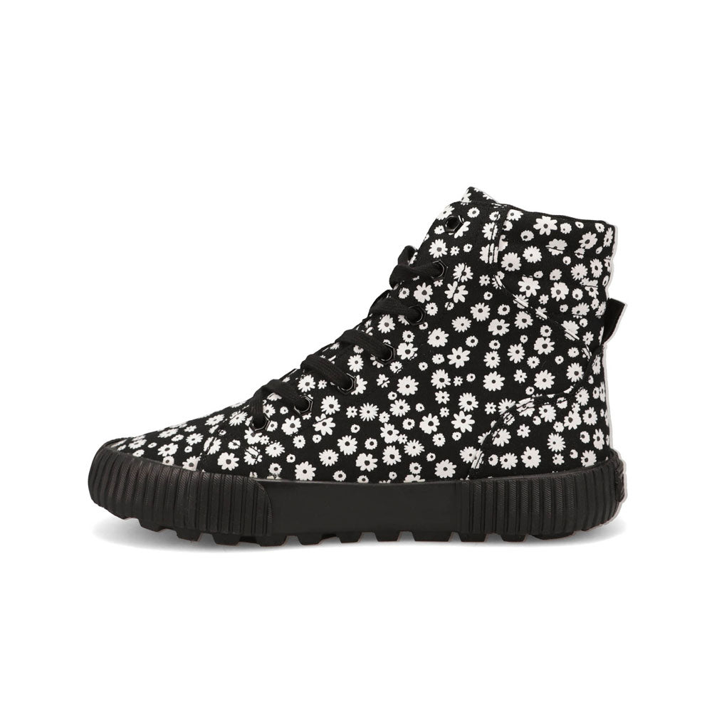Black Mono-Levi's Kids Olivia Floral Fabric Hightop Fashion Sneaker Shoe