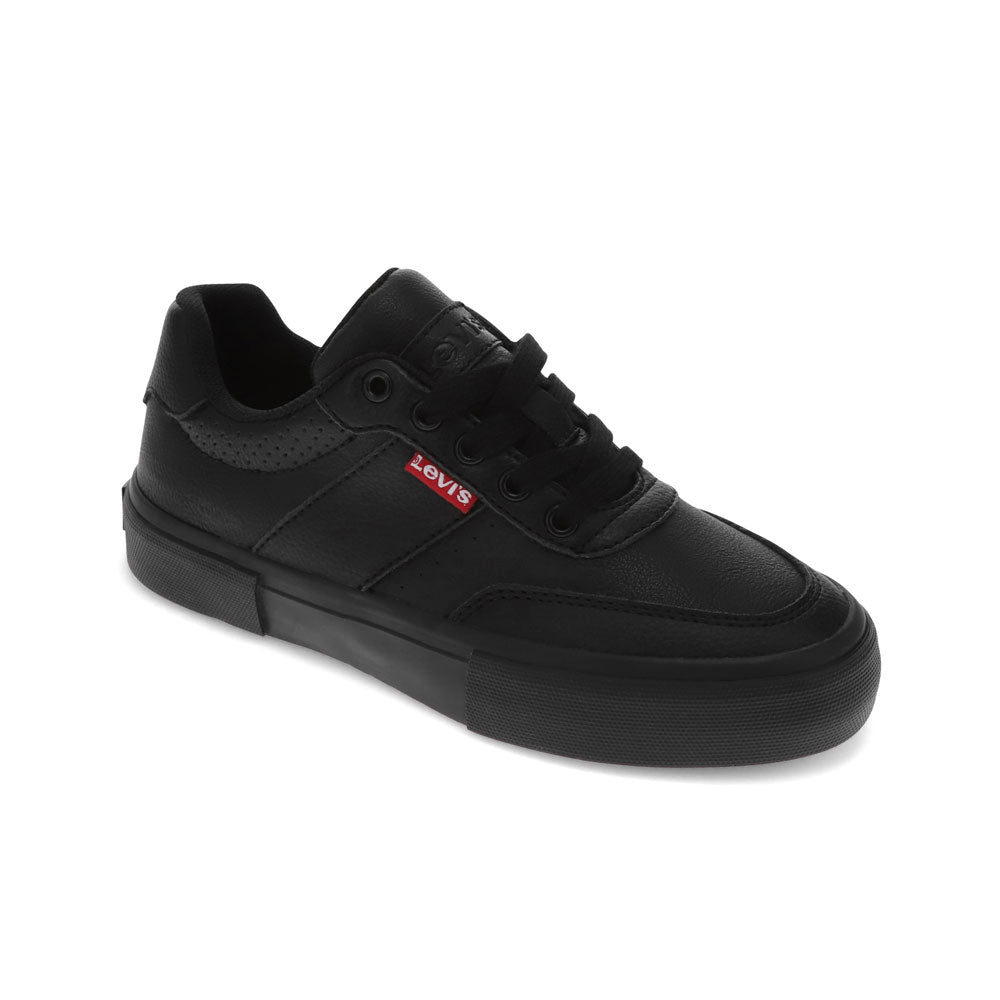 Black Mono-Levi's Kids Munro UL Vegan Leather Unisex Lace Up Sneaker Shoe