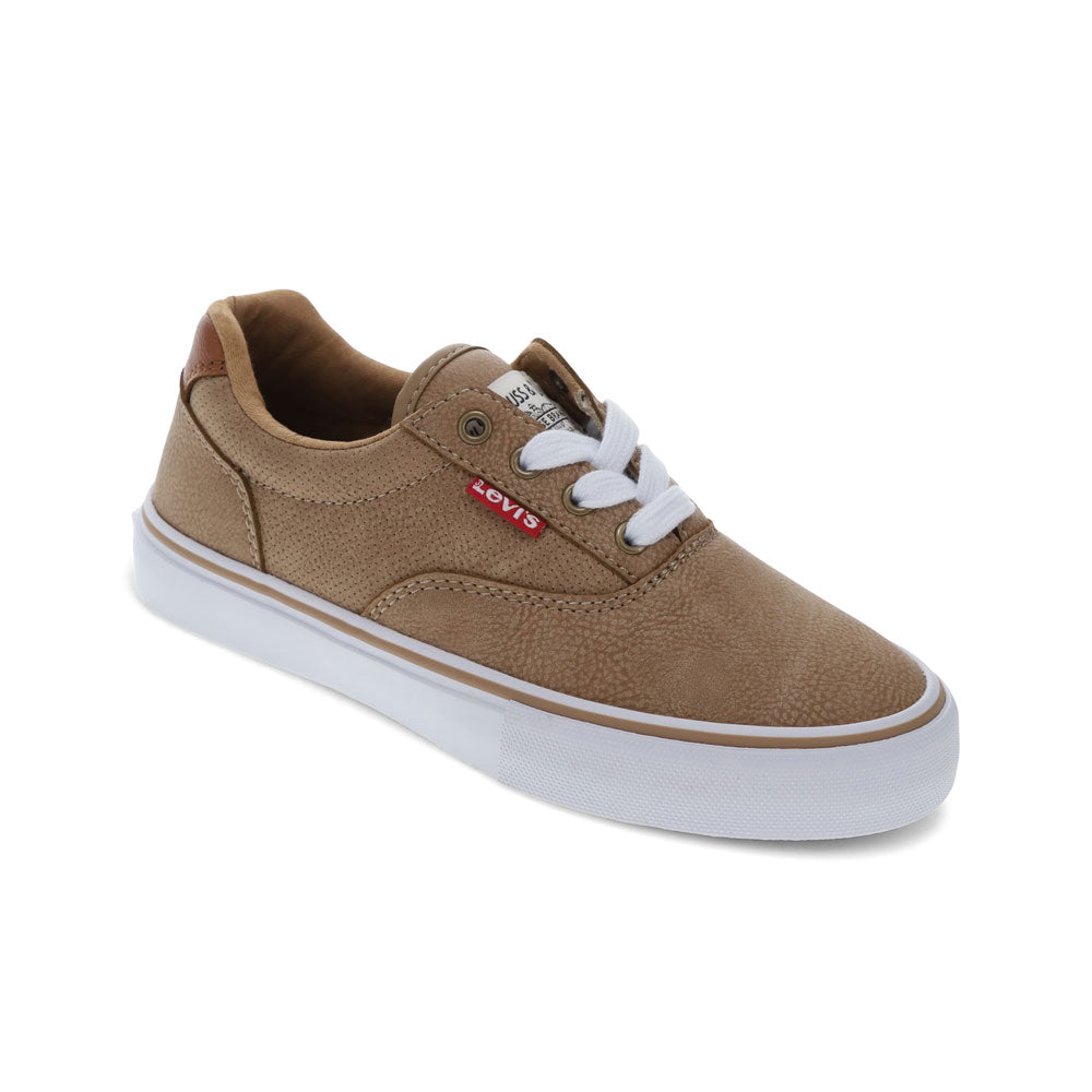 Khaki-Levi's Kids Thane Unisex Synthetic Leather and Suede Casual Lace Up Sneaker Shoe