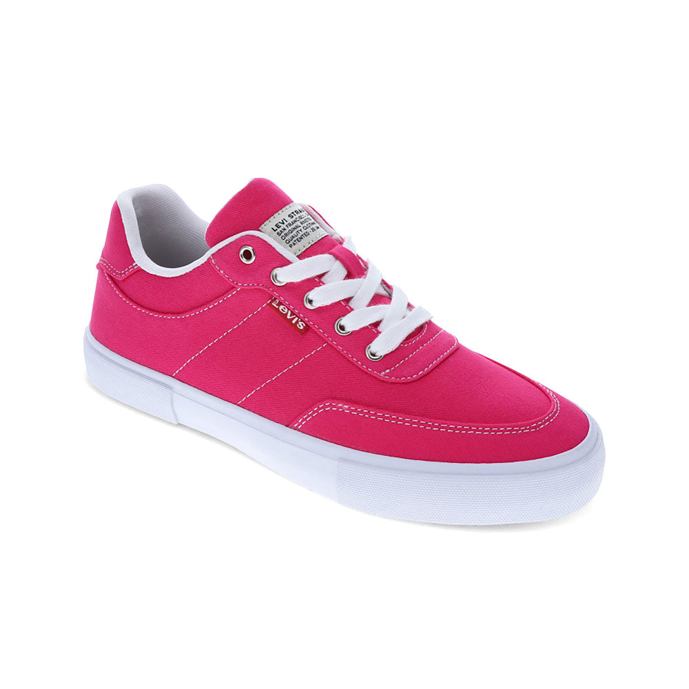 Fuschia-Levi's Kids Maribel CVS Unisex Canvas Lace Up Lowtop Casual Sneaker Shoe