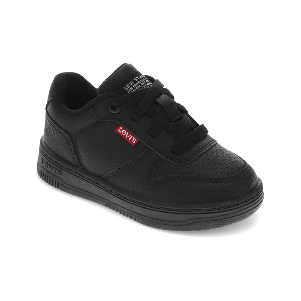 Black Mono-Levi's Toddler Drive Lo Unisex Vegan Synthetic Leather Casual Lowtop Sneaker Shoe