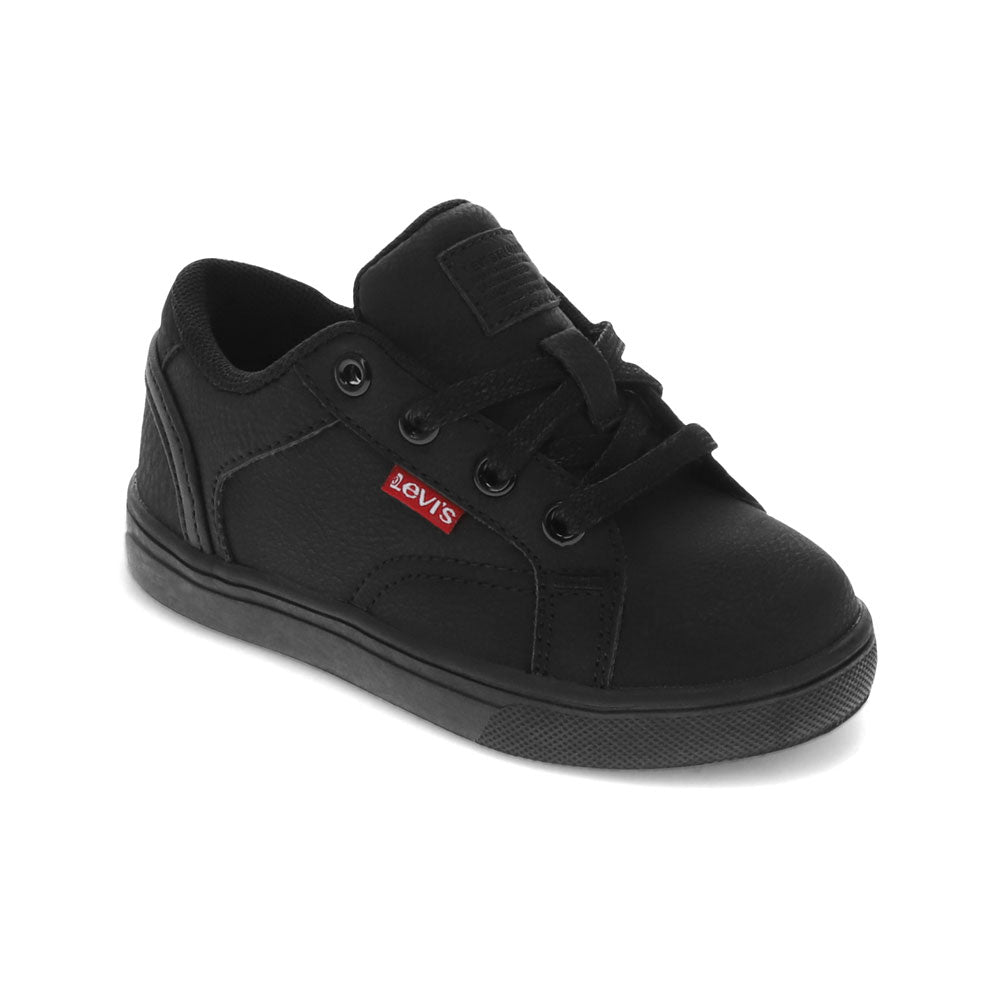 Black Mono-Levi's Toddler Jeffrey Tumbled UL Unisex Lowtop Casual Sneaker Shoe
