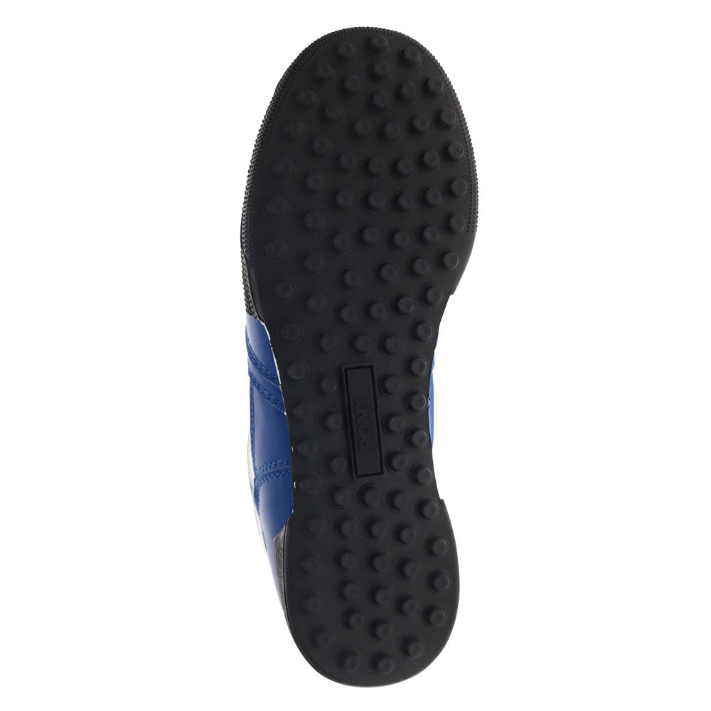 Blue/White-PONY Mens Astro Classic Genuine Leather Premium Lace Up Athletic Sneaker Shoe