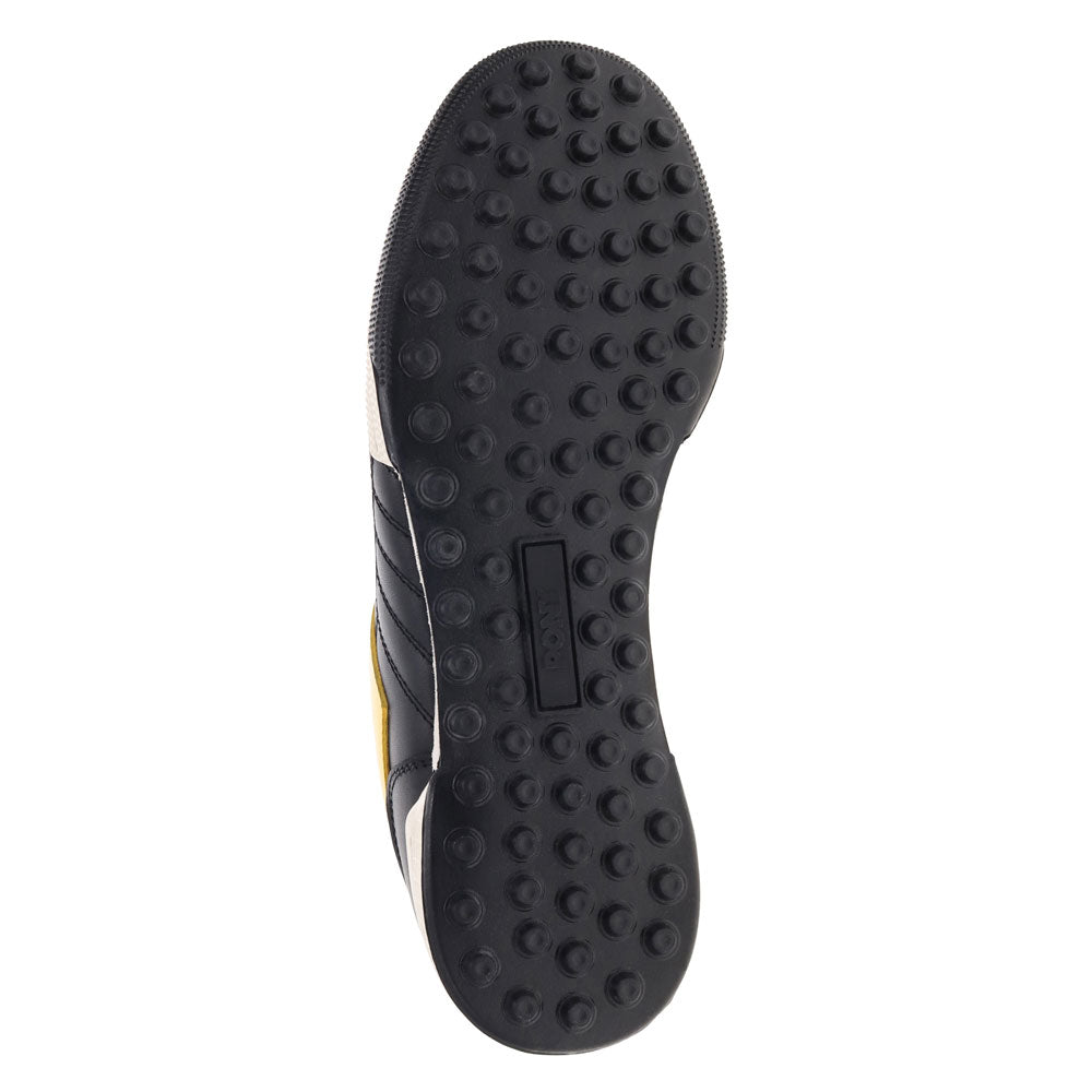 Black/Yellow/Green-PONY Mens Madrid 82 Genuine Leather Premium Lace Up Athletic Sneaker Shoe