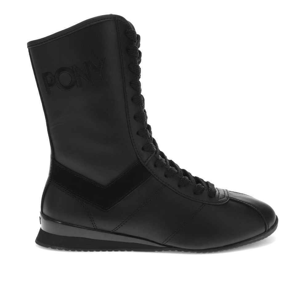 Black-PONY Womens KO-80 High Classic Genuine Leather and Suede Premium Lace Up Athletic Sneaker Shoe