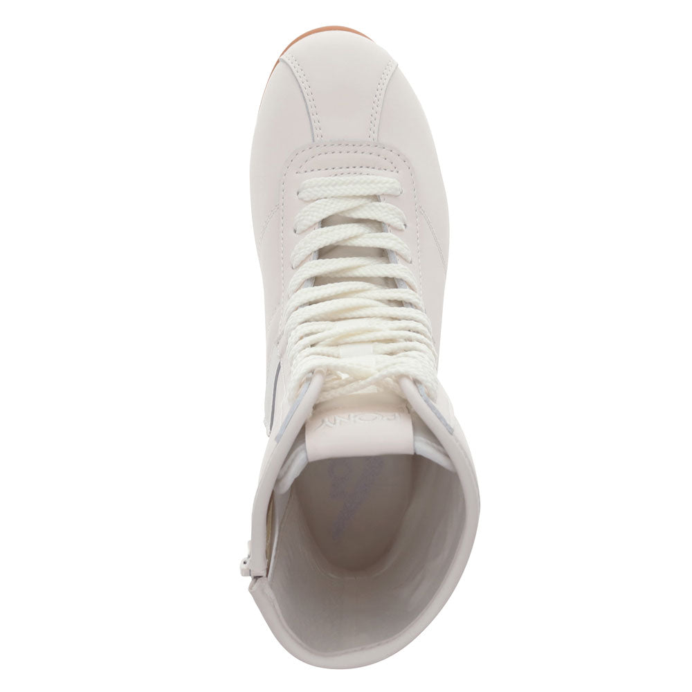 Whisper White/Gum-PONY Womens KO-80 High Classic Genuine Leather and Suede Premium Lace Up Athletic Sneaker Shoe