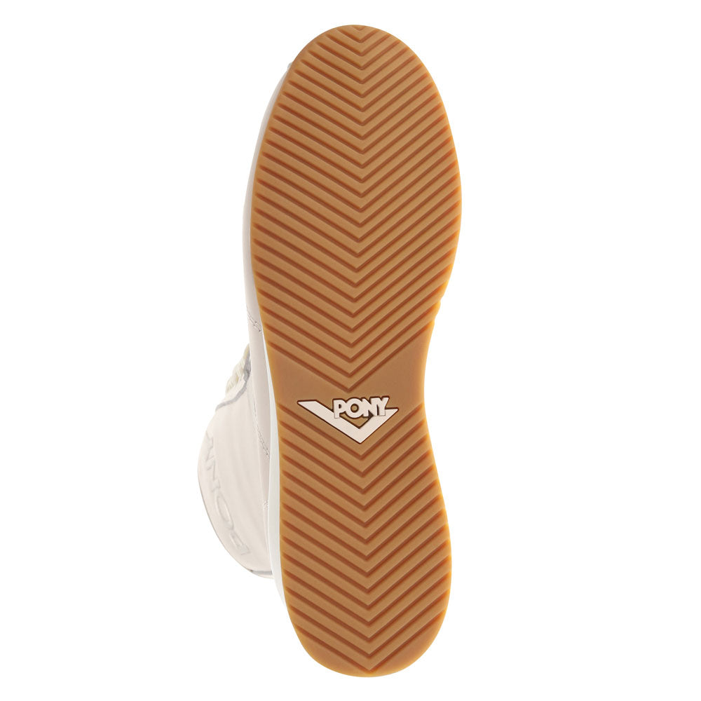 Whisper White/Gum-PONY Womens KO-80 High Classic Genuine Leather and Suede Premium Lace Up Athletic Sneaker Shoe