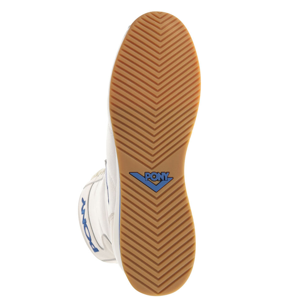 White/Royal-PONY Womens KO-80 High Archive Genuine Leather and Mesh Premium Lace Up Athletic Sneaker Shoe