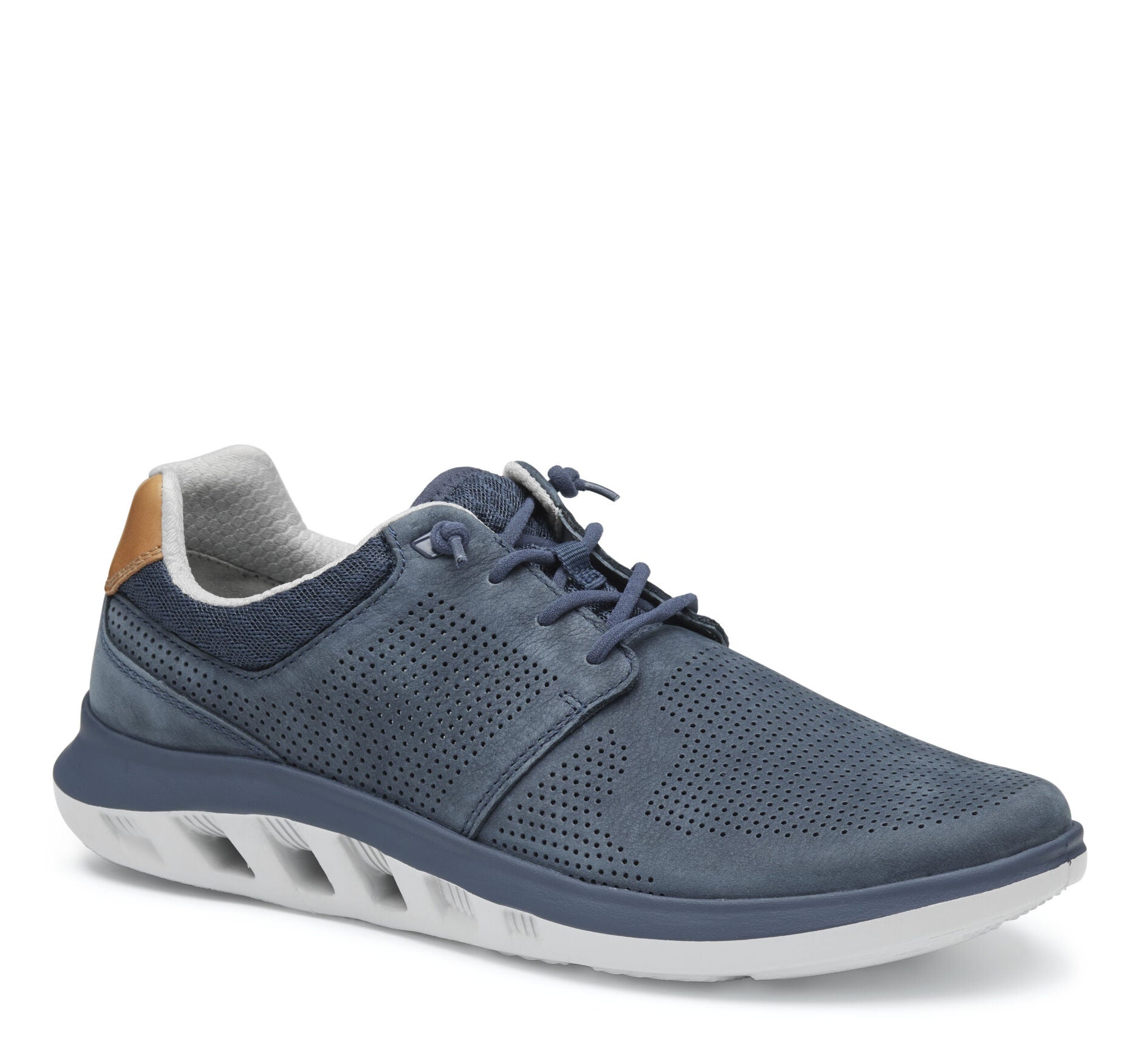 Navy Nubuck-Johnston & Murphy Men's Move Plain Toe  Shoe