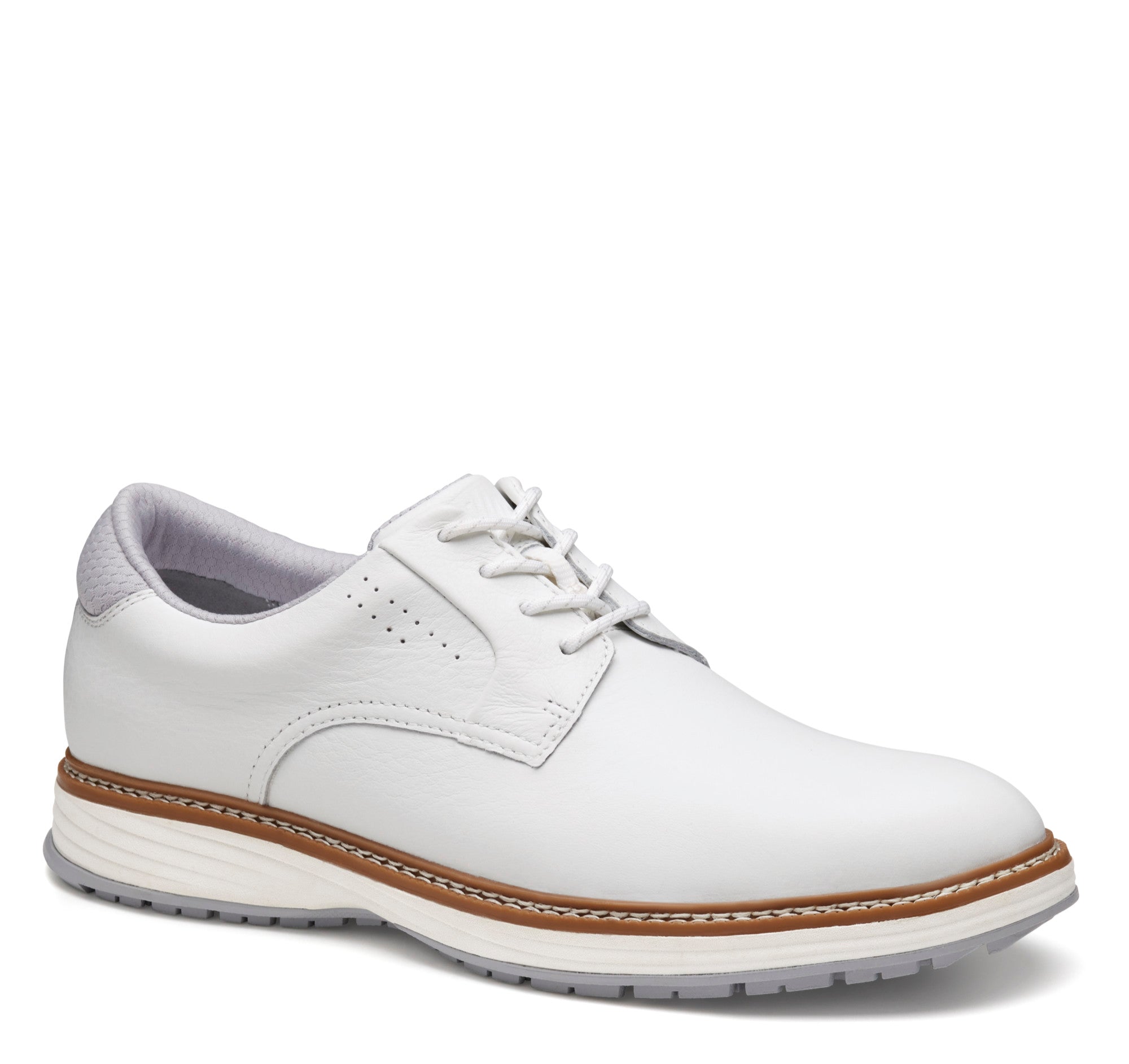 White Waterproof Full Grain-Johnston & Murphy Men's Hodges GL1 Luxe Hybrid Lace-Up Dress Casual Shoe