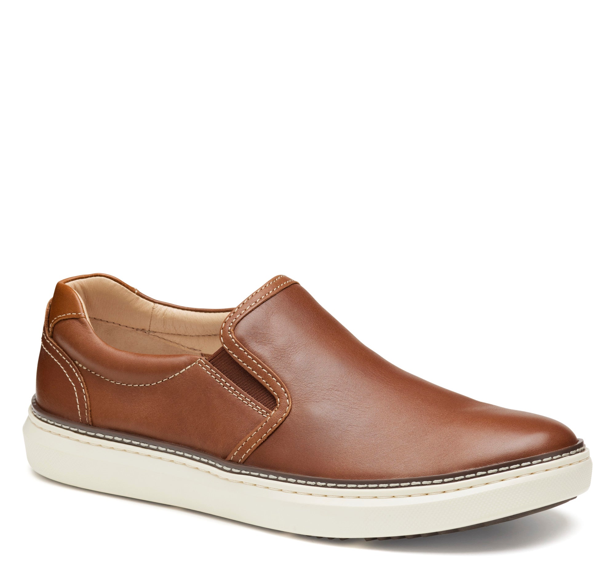 Tan Full Grain-Johnston & Murphy Men's Culling 2 Slip On Dress Casual Shoe
