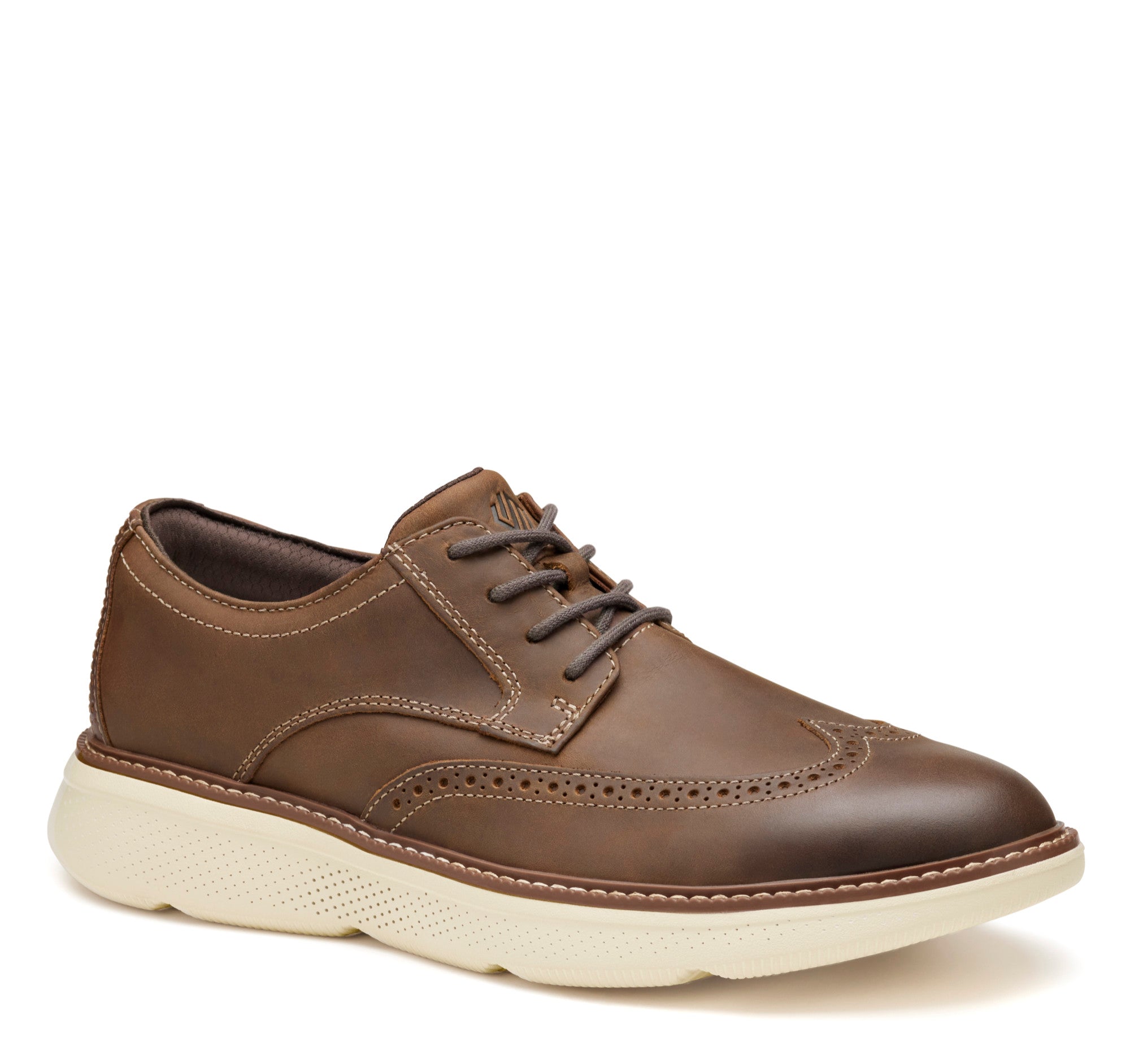 Brown Oiled Full Grain-Johnston & Murphy Men's Colson Wingtip Lace-Up Dress Casual Shoe