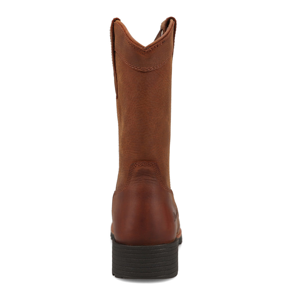 Saddle Tan-WRANGLER Mens Silas Leather Square-Toe Western Cowboy Boot