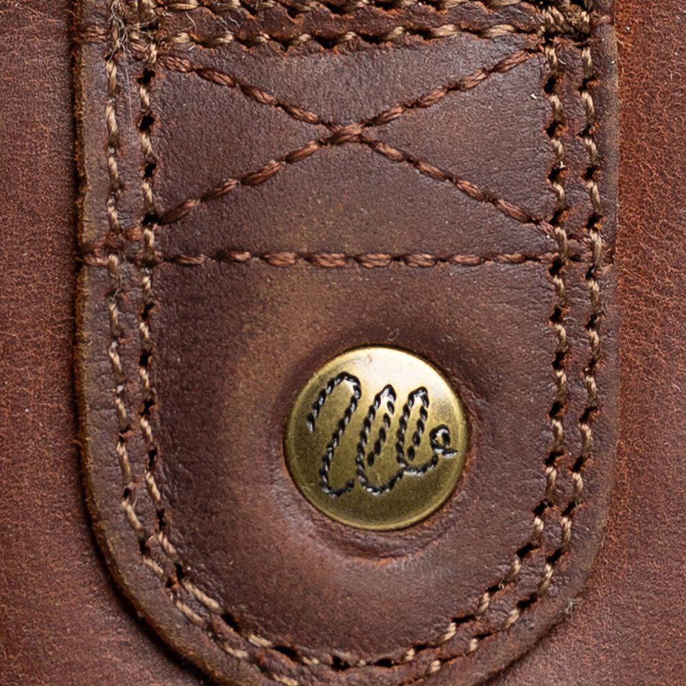 Saddleback Brown-WRANGLER Mens Montana Broad Square-Toe Leather Western Cowboy Boot