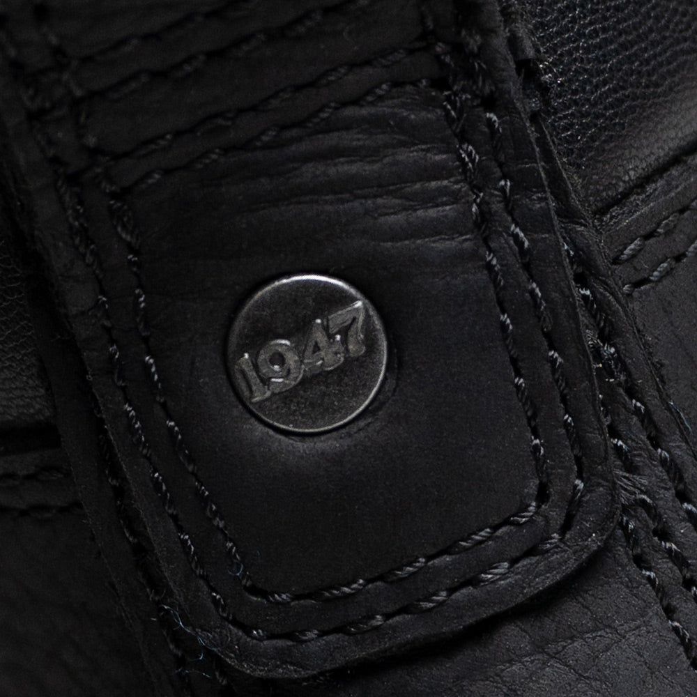 Black-WRANGLER Mens Saxon Square-Toe Lace-up Work Boot