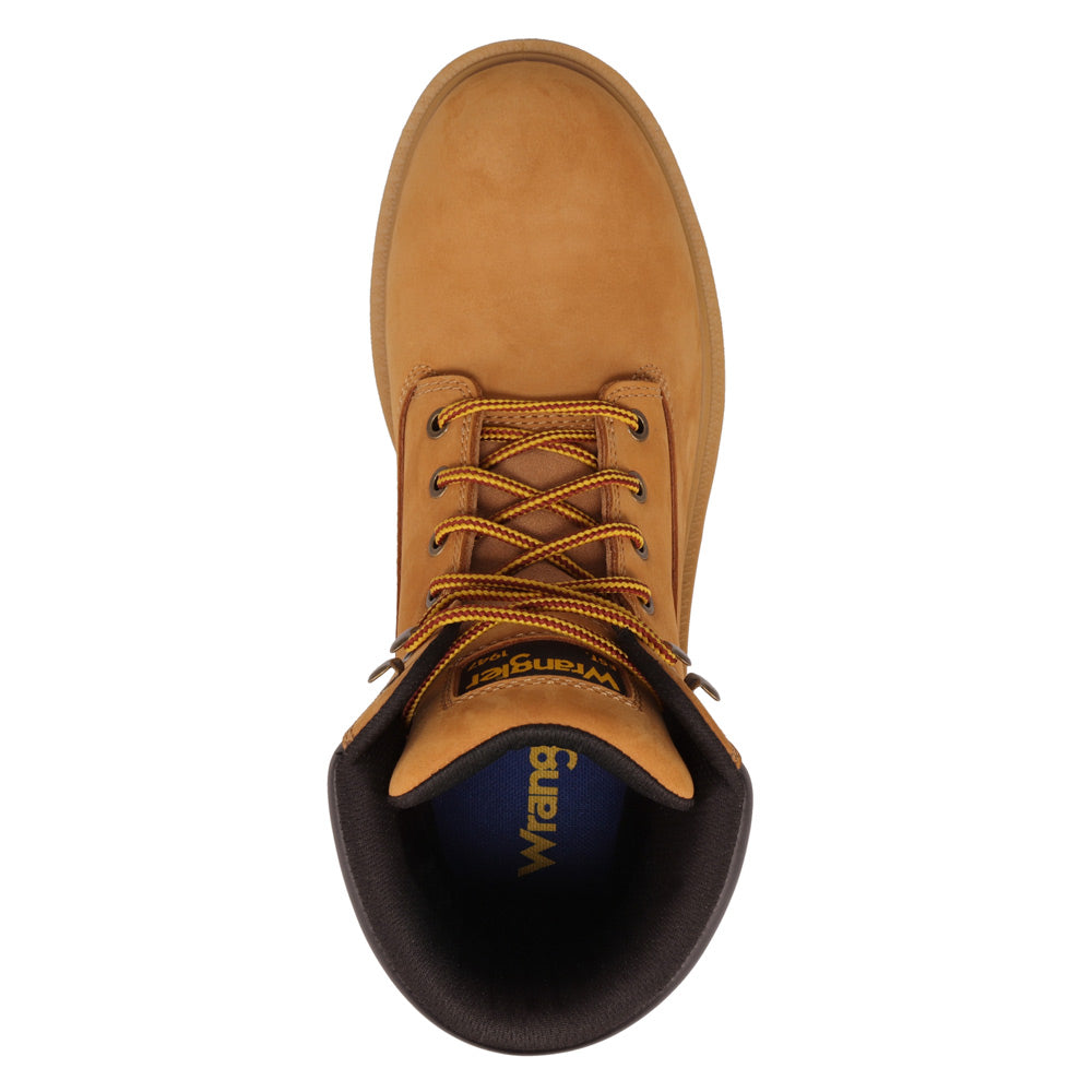 Wheat-WRANGLER Mens Angus Lace-up Work Boot