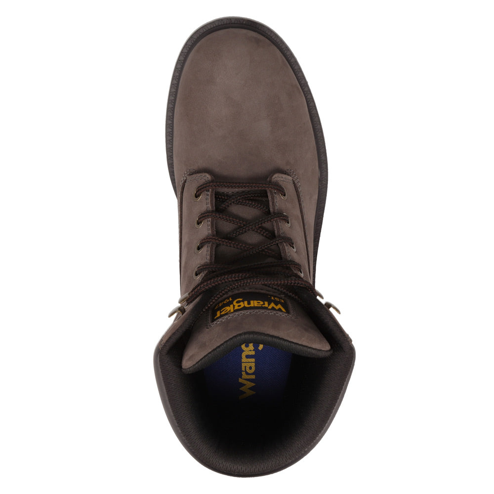 Charcoal-WRANGLER Mens Angus Lace-up Work Boot
