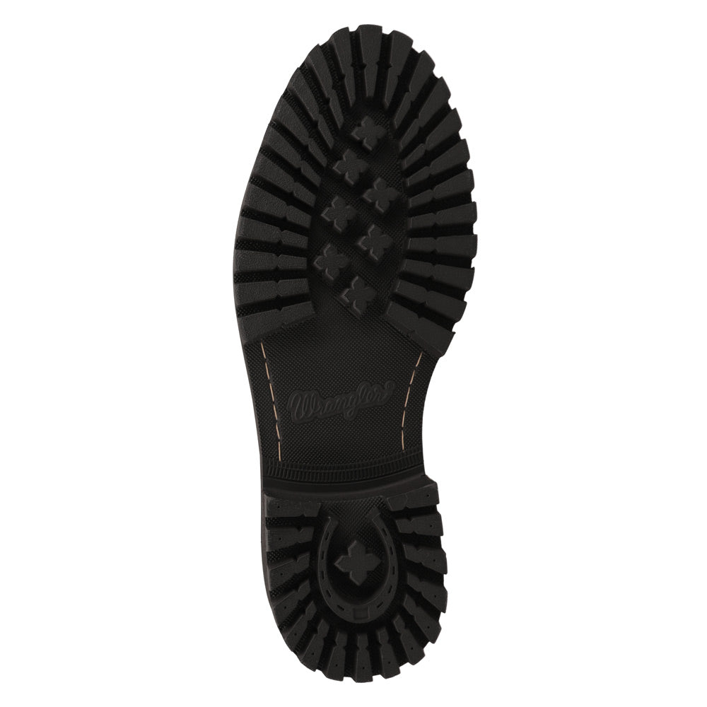 Black-WRANGLER Mens Jace Leather Captoe Lace-up Boot