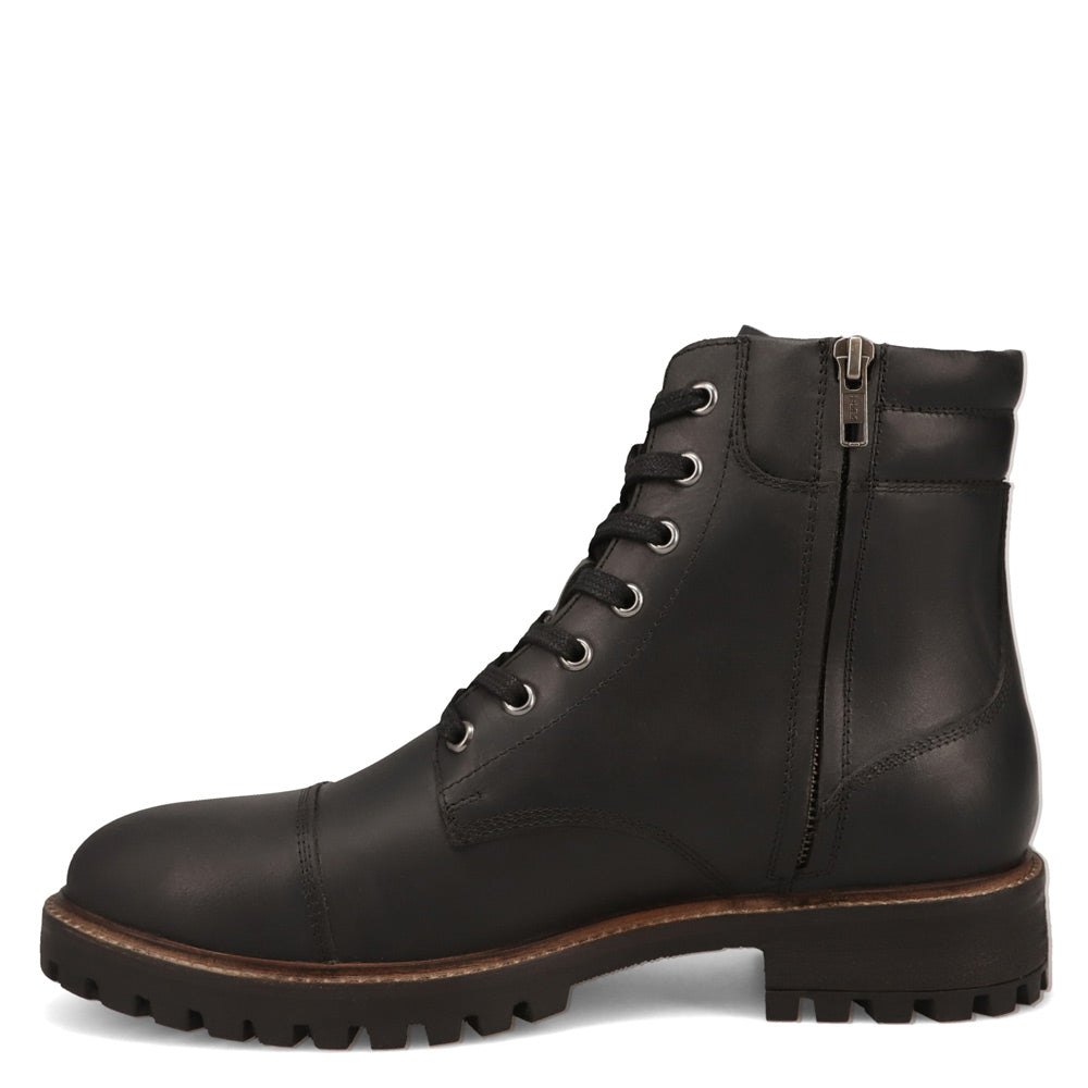 Black-WRANGLER Mens Jace Leather Captoe Lace-up Boot