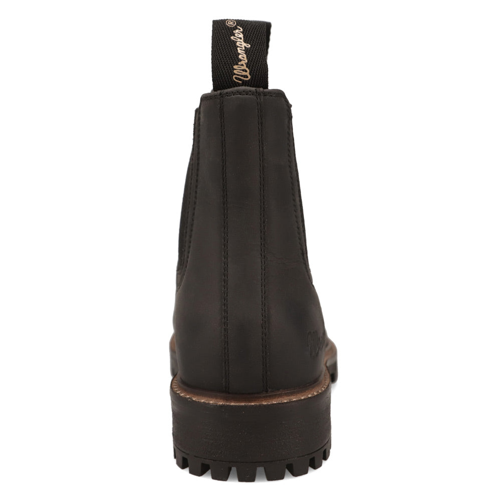 Black-WRANGLER Mens Jaxon Leather Chelsea Boot