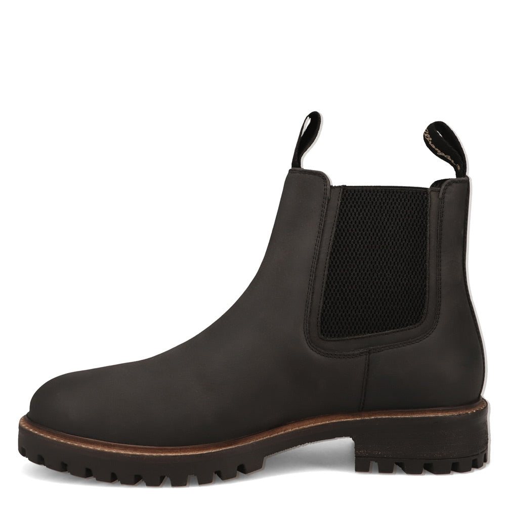 Black-WRANGLER Mens Jaxon Leather Chelsea Boot