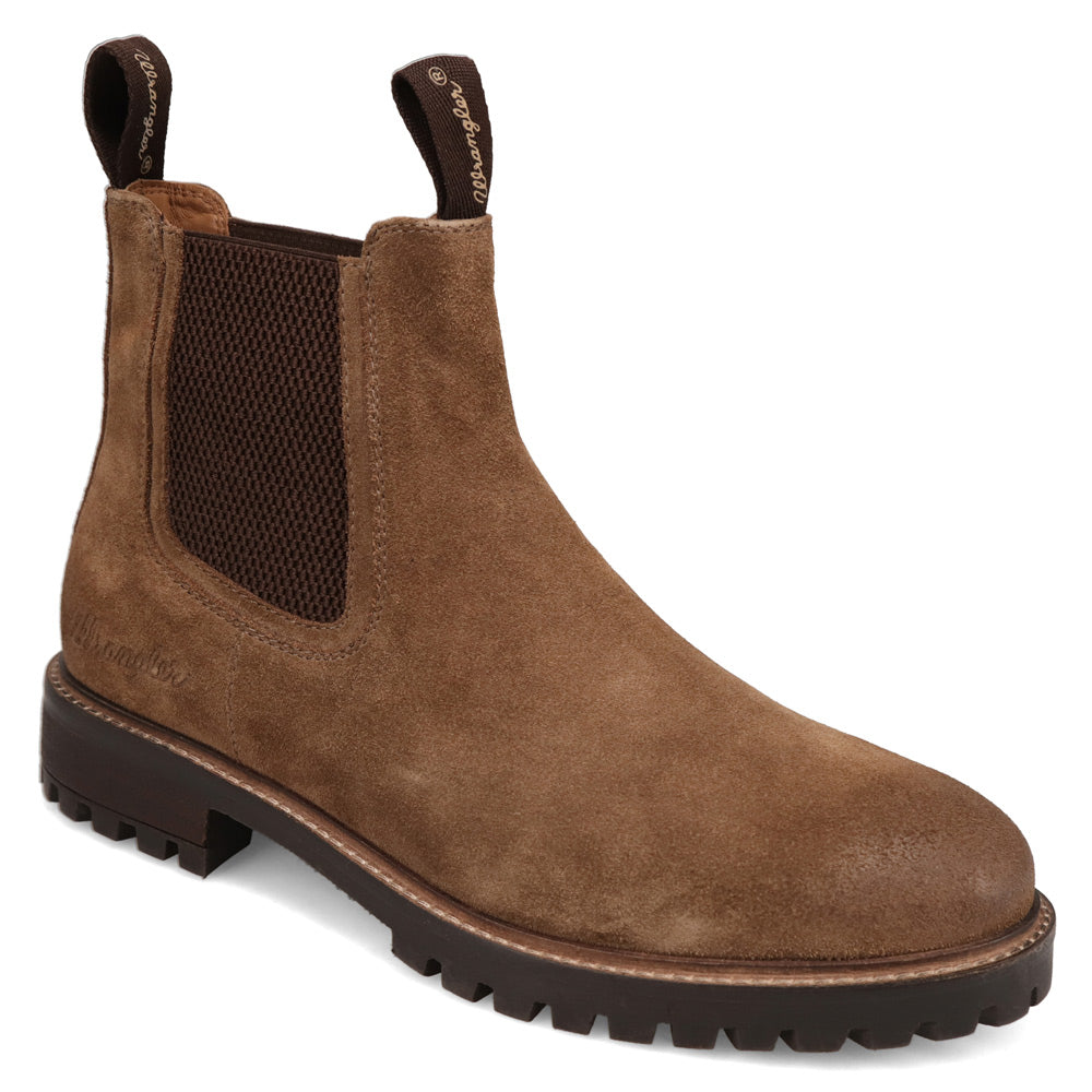 Chestnut-WRANGLER Mens Jaxon Leather Chelsea Boot