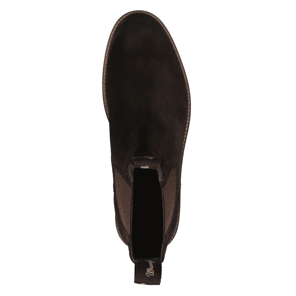 Dark Brown-WRANGLER Mens Jaxon Leather Chelsea Boot