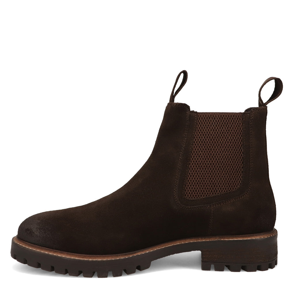 Dark Brown-WRANGLER Mens Jaxon Leather Chelsea Boot
