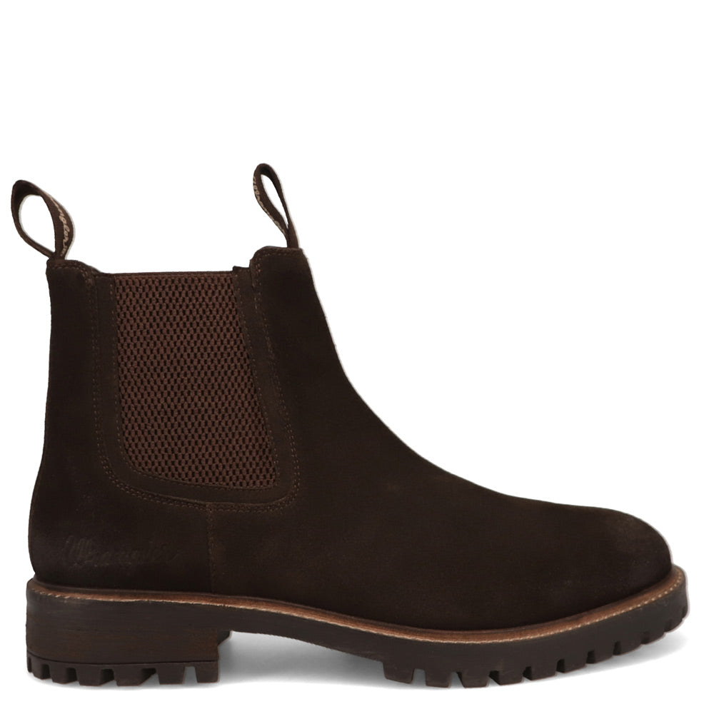Dark Brown-WRANGLER Mens Jaxon Leather Chelsea Boot