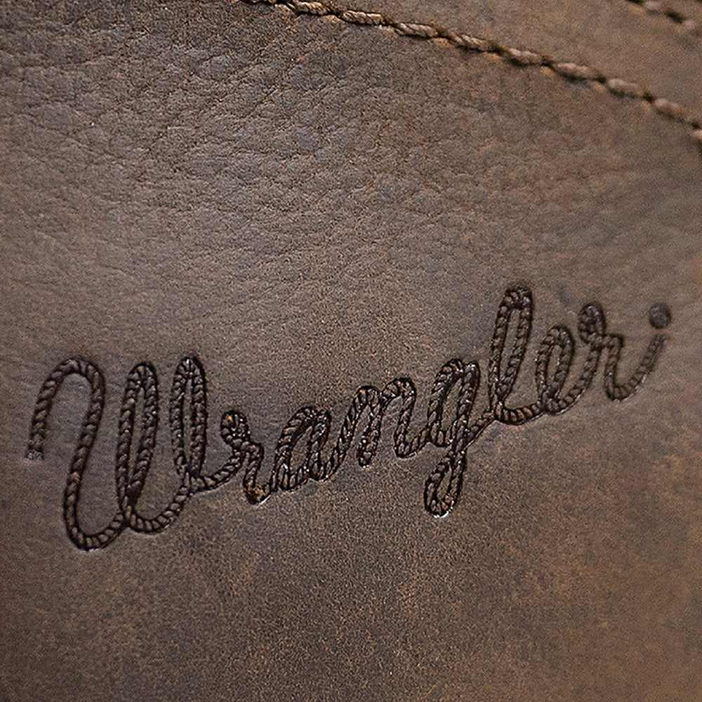 Tobacco-WRANGLER Mens Flint Leather Roper Western Work Boot