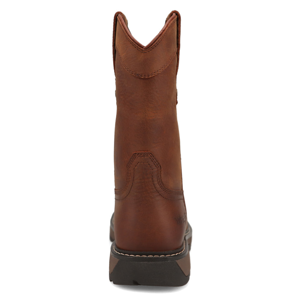 Bourbon-WRANGLER Mens Sawyer Steel-Toe Square Toe Work Boot