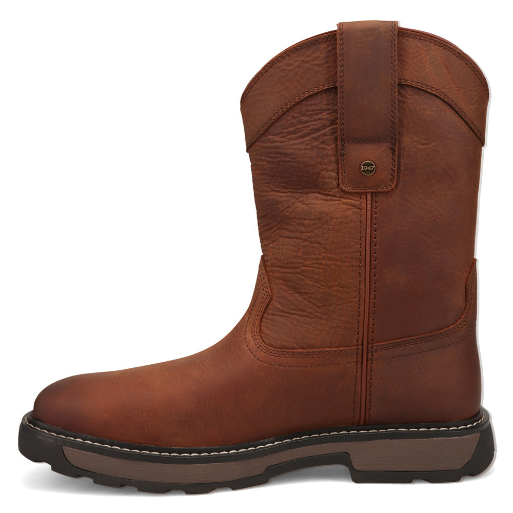 Bourbon-WRANGLER Mens Sawyer Steel-Toe Square Toe Work Boot