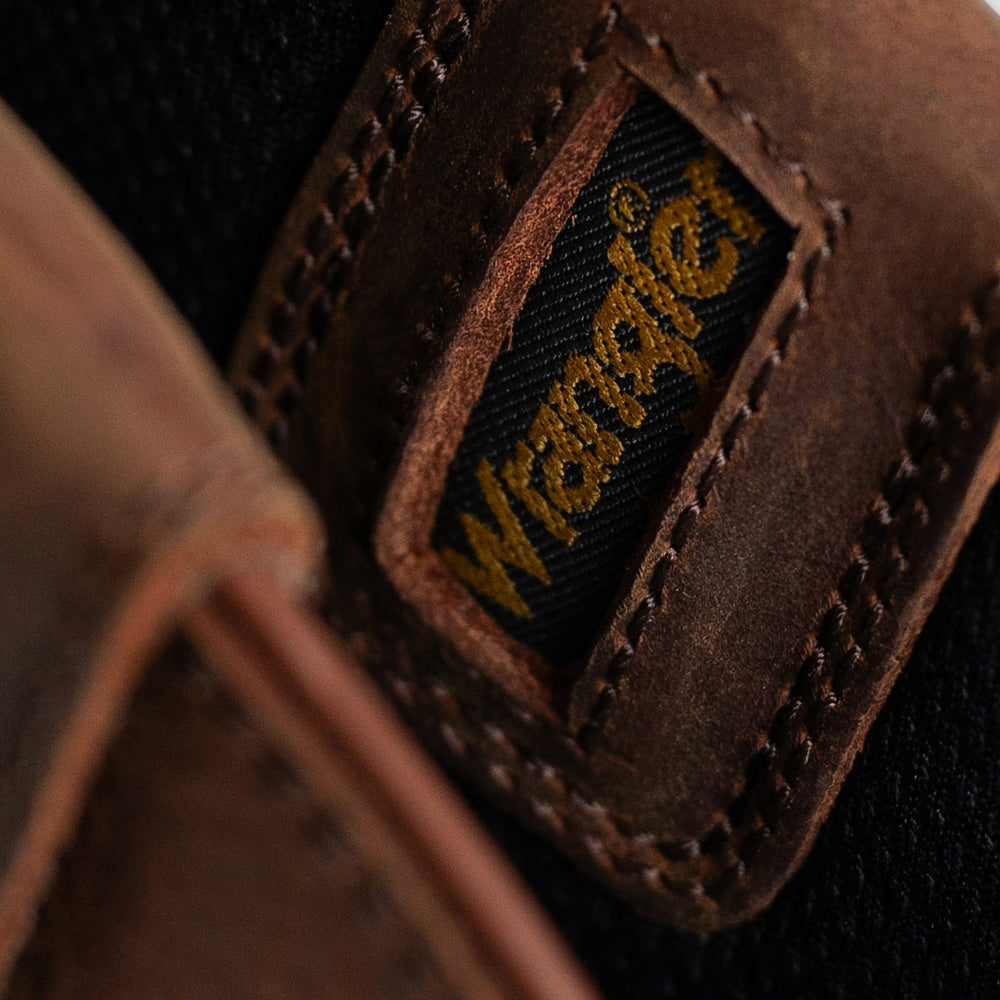 Bourbon-WRANGLER Mens Sawyer Steel-Toe Square Toe Work Boot