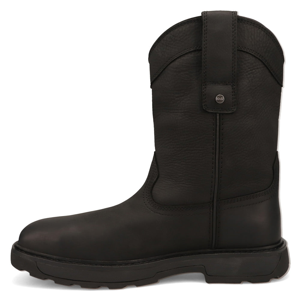 Black-WRANGLER Mens Sawyer Steel-Toe Square Toe Work Boot