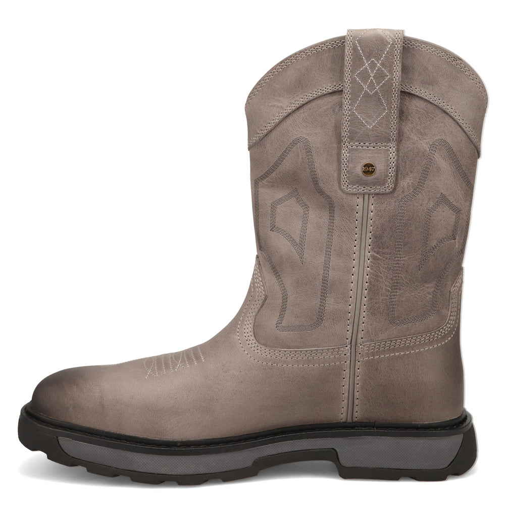 Charcoal-WRANGLER Mens Sawyer Steel-Toe Square Toe Work Boot