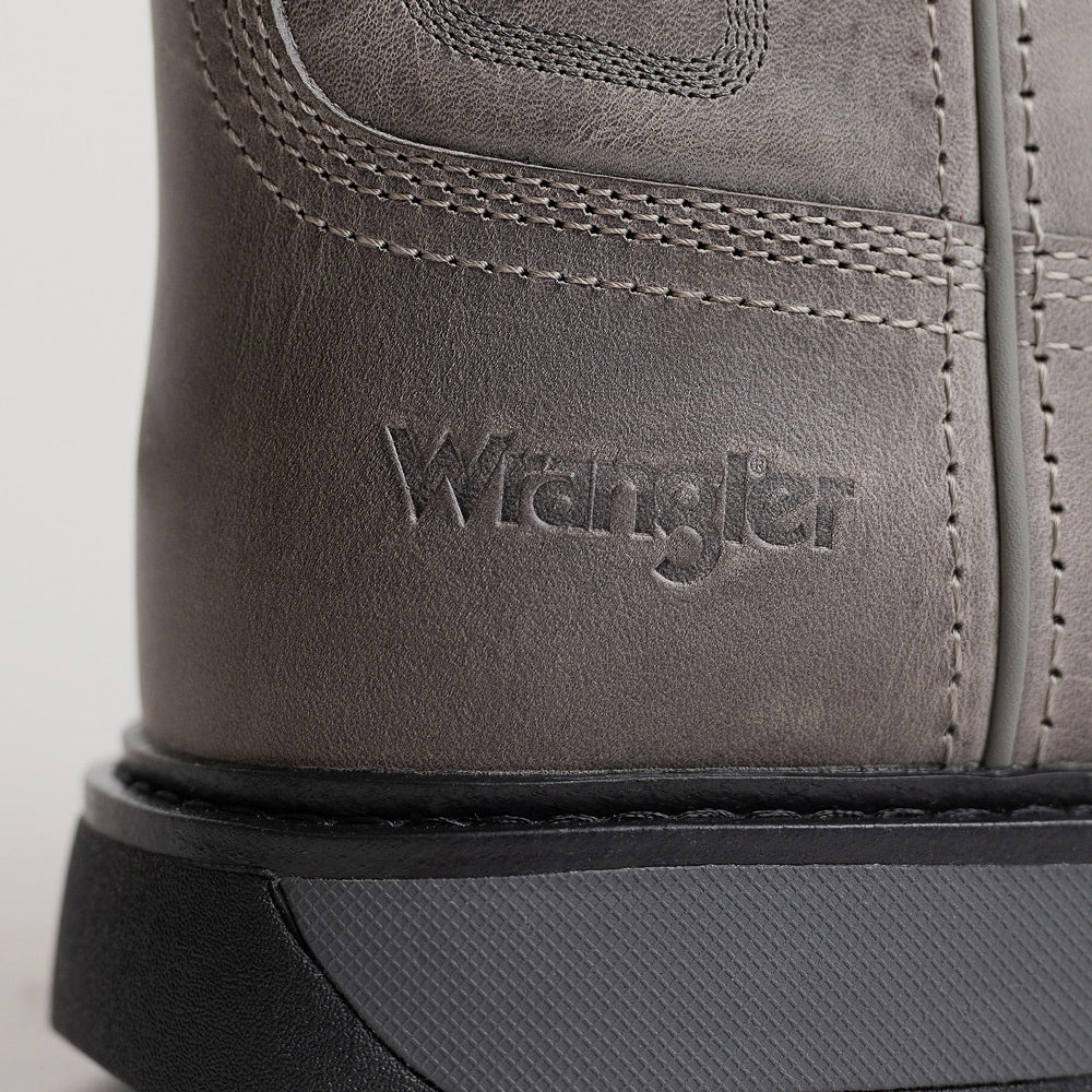 Charcoal-WRANGLER Mens Sawyer Steel-Toe Square Toe Work Boot