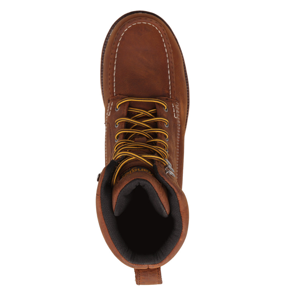Saddle Tan-WRANGLER Mens Tyrell Steel-Toe Waterproof Wedge Work Boot