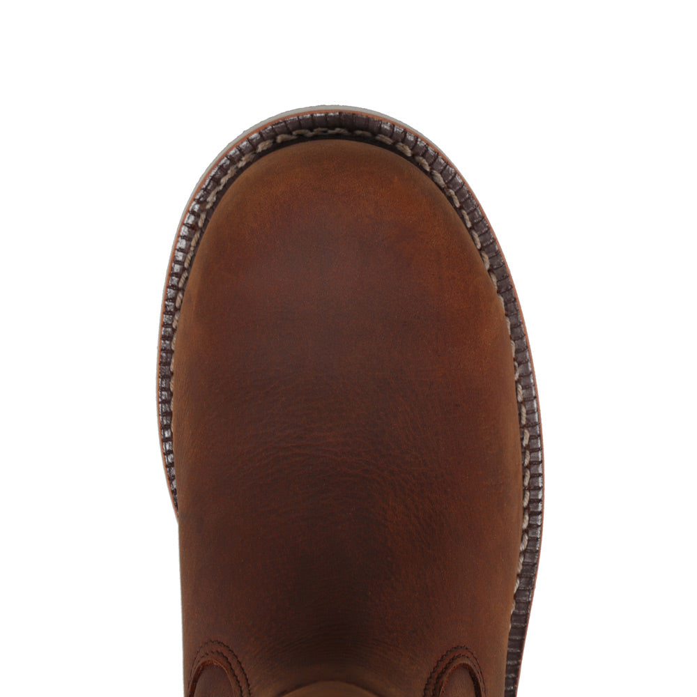 Saddle Tan-WRANGLER Mens Tex Steel Toe Waterproof Wedge Work Boot