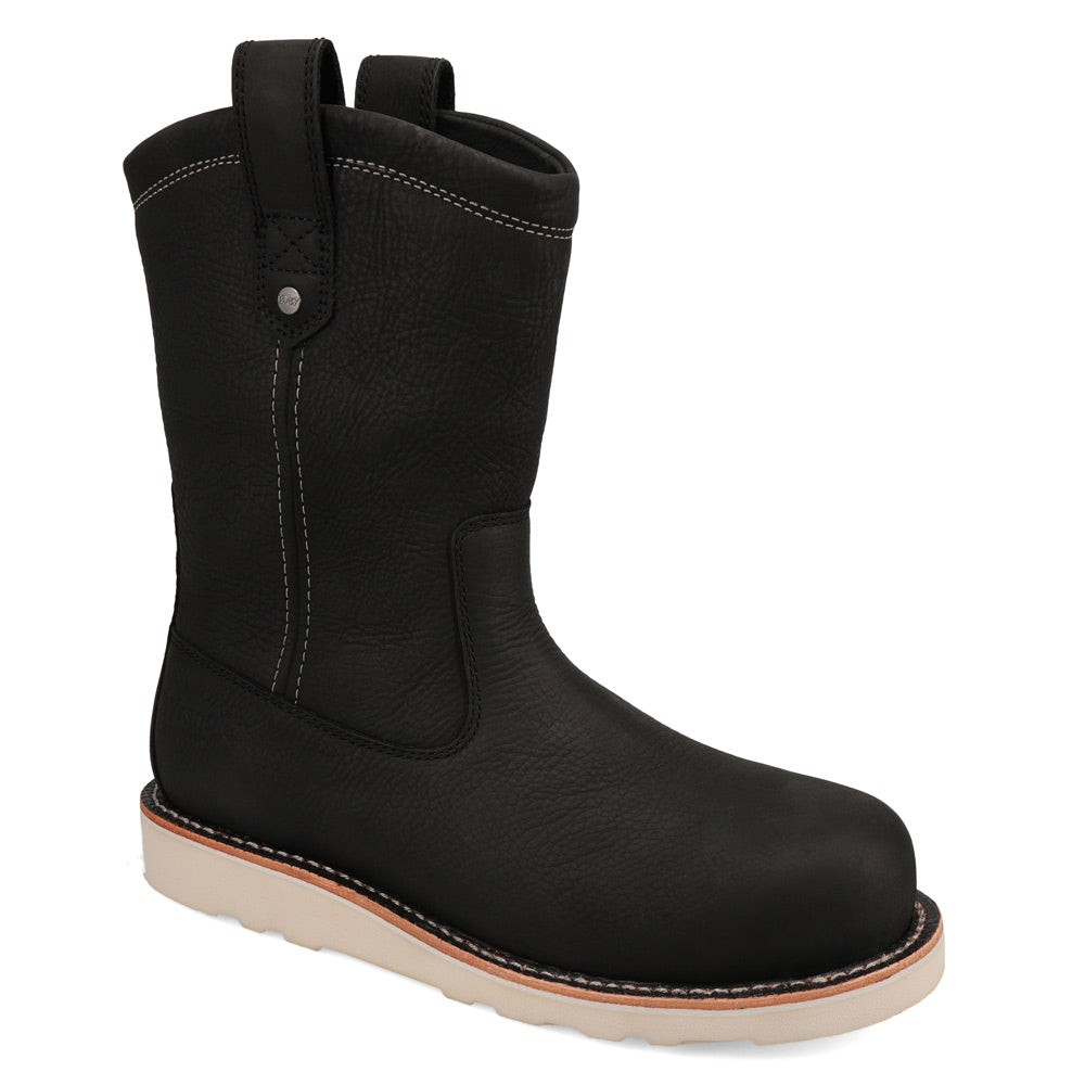 Black-WRANGLER Mens Tex Steel Toe Waterproof Wedge Work Boot