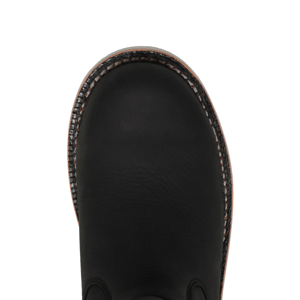 Black-WRANGLER Mens Tex Steel Toe Waterproof Wedge Work Boot