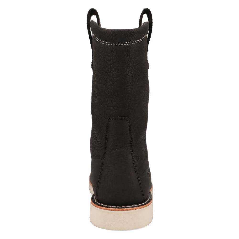 Black-WRANGLER Mens Tex Steel Toe Waterproof Wedge Work Boot
