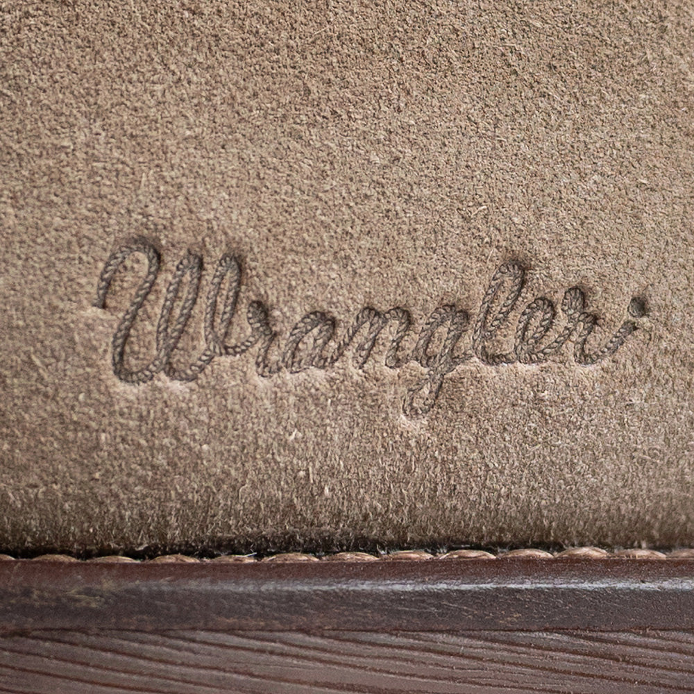 Sandstone-WRANGLER Womens Della Suede Round-Toe Western Cowboy Boot