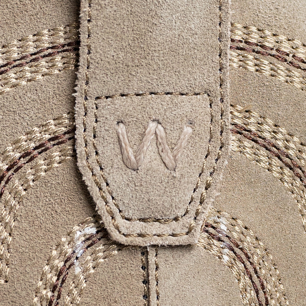 Sandstone-WRANGLER Womens Della Suede Round-Toe Western Cowboy Boot
