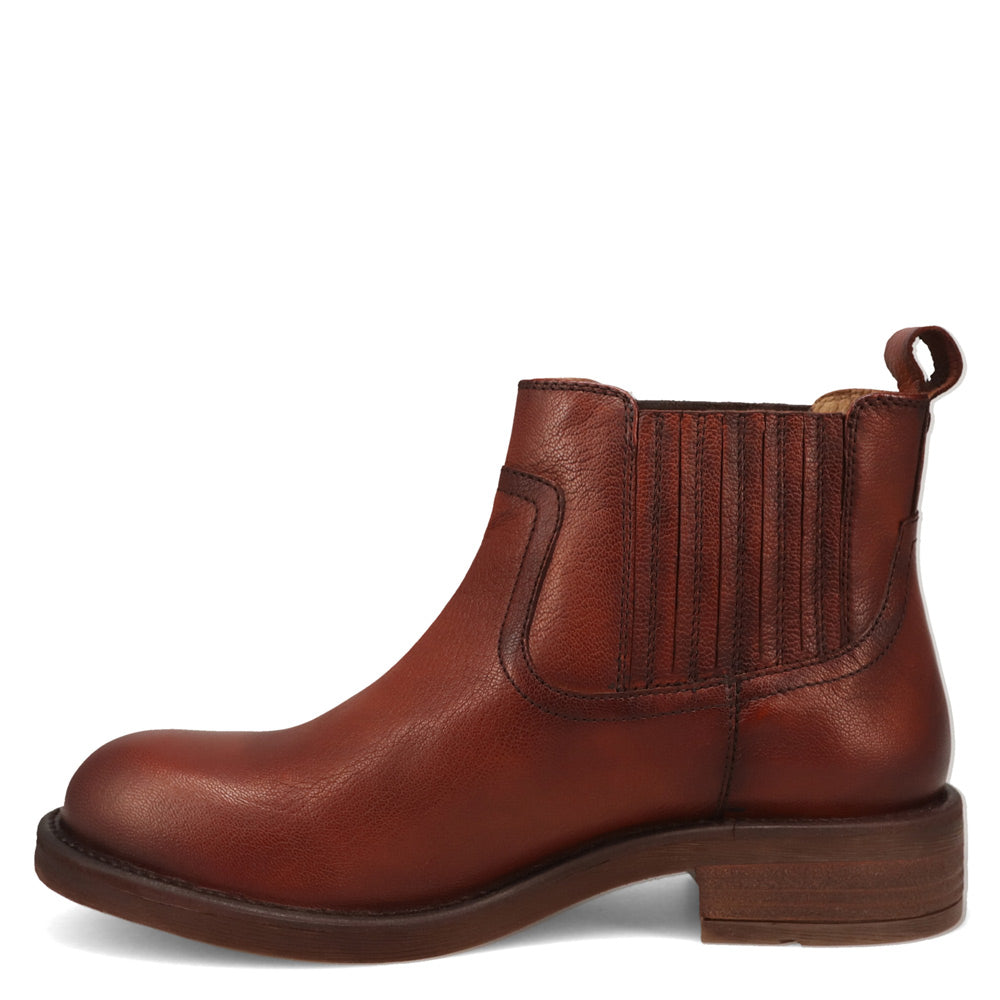 Burnished Saddle-WRANGLER Womens Desiree Leather Western Chelsea Bootie