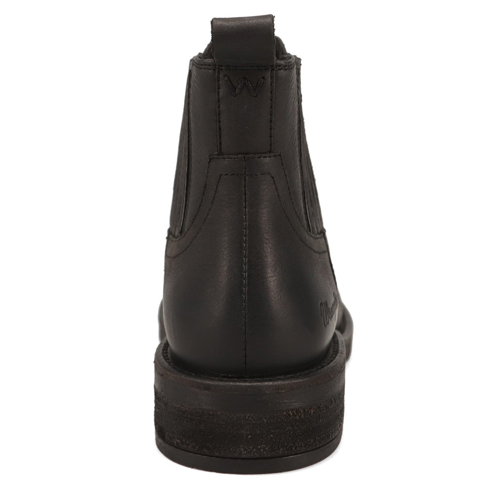 Black-WRANGLER Womens Desiree Leather Western Chelsea Bootie